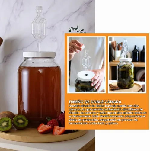Vista 4 de Fastrack Esclusas para fermentar Airlock de burbujas para hacer vino y hacer cerveza Esclusa de aire en forma de S sin BPA utilizada