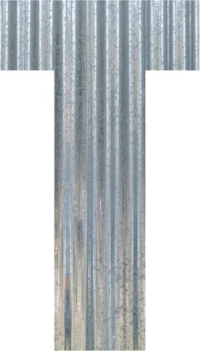 Vista 38 de Letra de metal corrugado (6 pulgadas, 0)