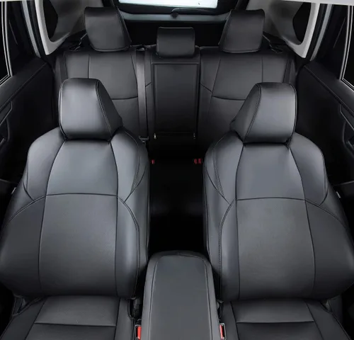 Vista 38 de Fundas de asiento RAV4 de ajuste personalizado, piel sintética impermeable para Toyota RAV4 2013-2018 (beige)