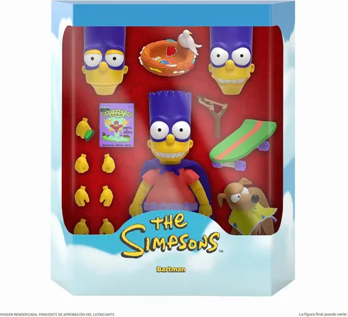 Vista 2 de Super7 Ultimates The Simpsons Bartman - Figura de acción de Los Simpson de 7 pulgadas con accesorios, colección clásica de programas de televisión
