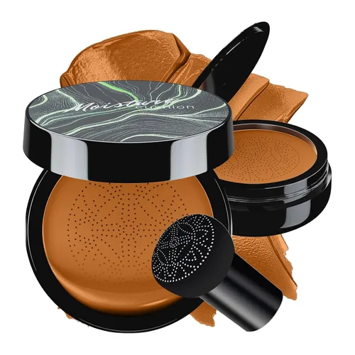Vista 22 de Mushroom Head Air Cushion CC Cream - Base de maquillaje facial BB Cream para piel madura, corrector hidratante que ilumina el tono de piel uniforme