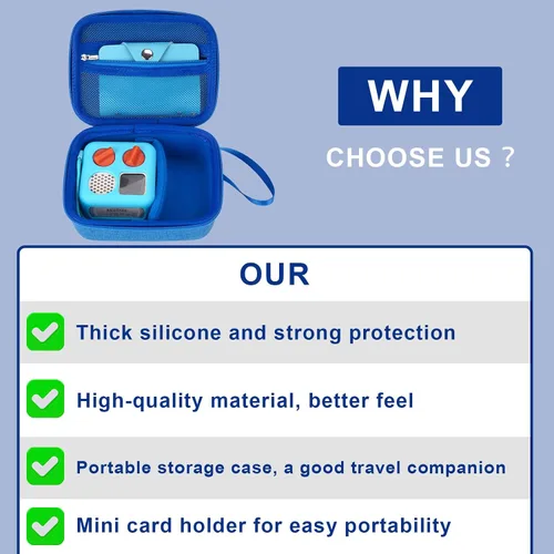 Vista 3 de MGZNMTY Estuche de almacenamiento de viaje y funda de silicona gruesa compatible con Yoto Mini Player, reproductor de audio y música para niños