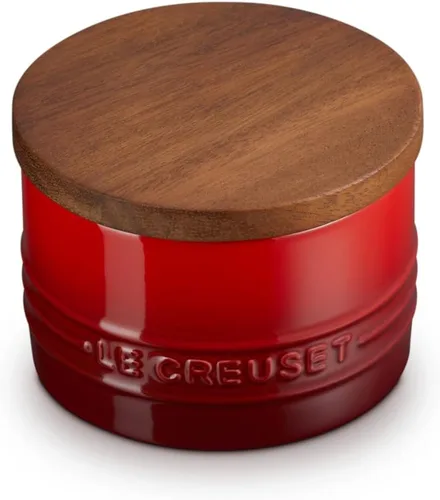 Vista 18 de Le Creuset Signature Salero y Recipiente de Almacenamiento con Tapa de Madera, 26 oz., Cerise
