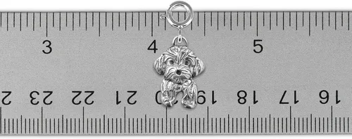 Vista 4 de Regalos Havaneses para mujer, dije de plata de ley Havanese para pulsera con dijes, hecho a mano en los Estados Unidos