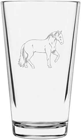 Vista 54 de Shetland Pony (cuerpo) - Vaso de pinta grabado con temática de caballo alternativo de 16 onzas