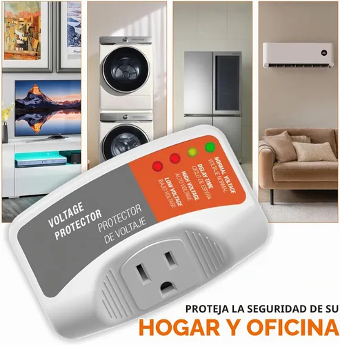Vista 8 de GIDEON Protector de sobretensiones para electrodomésticos, protector de voltaje de salida única y regulador de voltaje para refrigerador, TV, PC