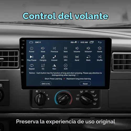 Vista 7 de 9" IPS Visualización Completa Táctil 2+32G Radio de Coche Doble Din Receptores de Audio Vídeo Estéreo con CarPlay Inalámbrico Android Auto Cámara