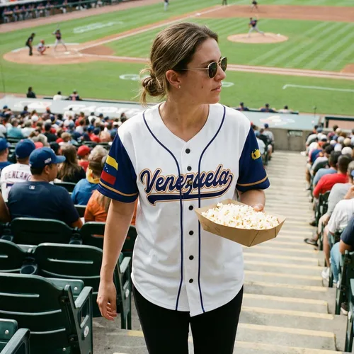 Vista 3 de Camiseta de béisbol personalizada de Venezuela - Camisetas deportivas personalizadas del orgullo Veneka con número de nombre, camisas de Beisbol