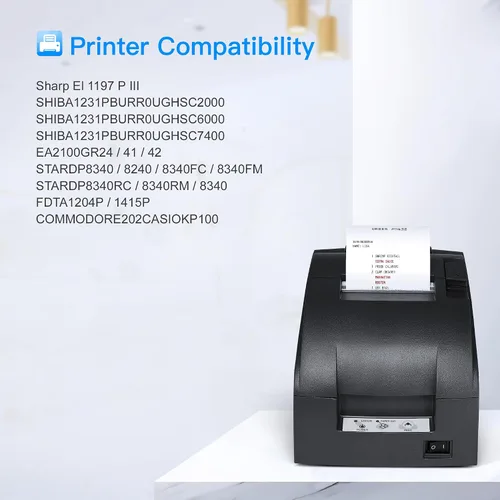 Vista 2 de LxTek Paquete de 12 cintas de repuesto para calculadora de carrete doble universal GR24 Para GR24 Porelon uso con Nukote BR80c, Sharp El 1197 P
