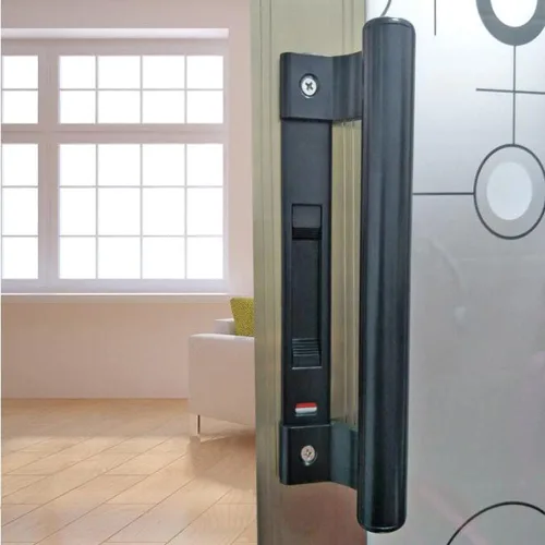 Vista 5 de Manija de puerta corredera de aluminio de 2 piezas, mango de metal moderno para puertas de vidrio de balcón, puertas correderas de baño, armarios