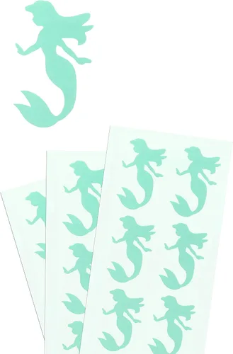 Vista 12 de Royal Green Calcomanías de sirena para bolsos, recuerdos de fiesta, sobres y sellos de invitación en oro metálico de 2 pulgadas (1.969 in), paquete