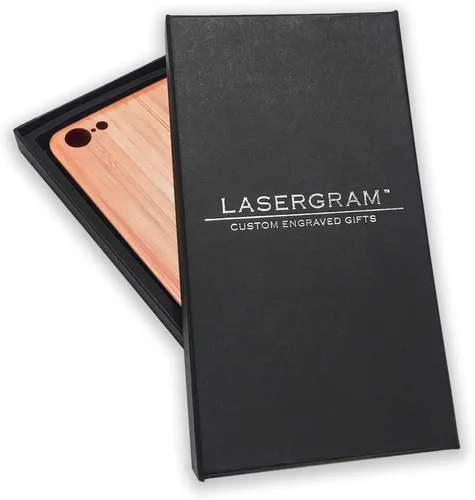 Vista 4 de LaserGram Funda compatible con iPhone 7 y iPhone 8, Saint Jude, grabado personalizado incluido (bambú)
