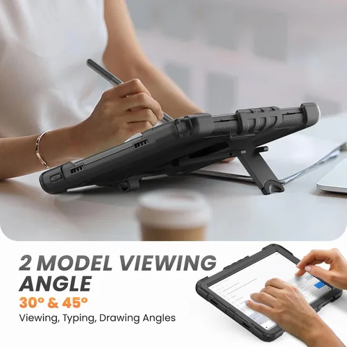Vista 4 de HXCASEAC Funda para Lenovo Idea Tab 11, Tab M11/K11 (TB336FU/TB330FU), diseño a prueba de golpes, protector de pantalla, soporte integrado, soporte