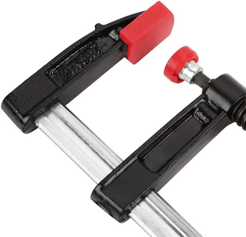 Vista 7 de Abrazaderas F resistentes – Juego de clips de barra de carpintería, kit de herramientas ajustables de bricolaje de 4 piezas, para deslizamiento