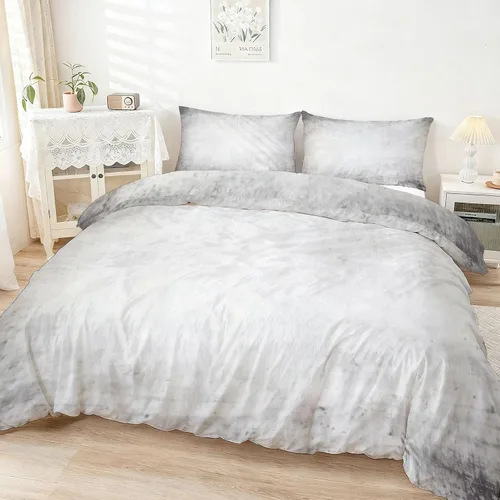 Vista 15 de Duvet Cover Minimalist Geometric Ribbons Triangles Pattern, Soft Breathable Anti-Pilling Black Print Comforter Cover 68" x 86", Twin Size Bedding