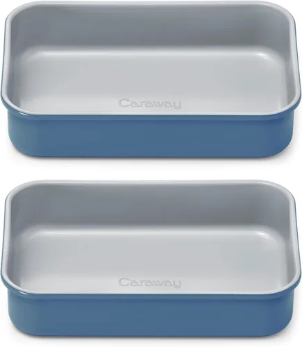Vista 31 de Caraway Molde rectangular pequeño antiadherente de 9" x 6.5", no tóxico, sin PTFE ni PFOA, núcleo de acero aluminizado, bandeja para hornear