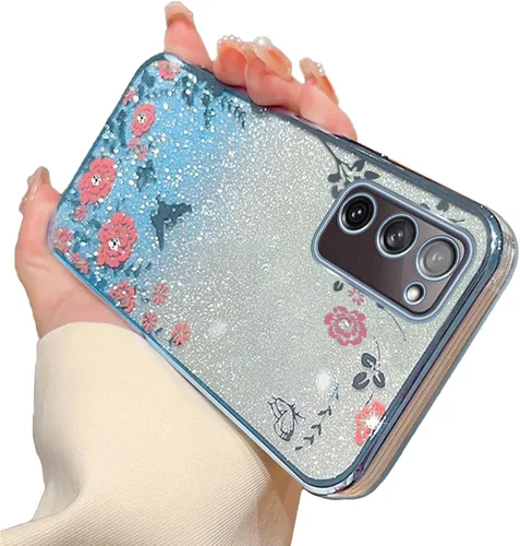 Vista 35 de Funda para Samsung Galaxy S8, Samsung S8 para mujer, cambio gradual con purpurina, cristal suave, TPU mariposa, floral, corazón, transparente, funda
