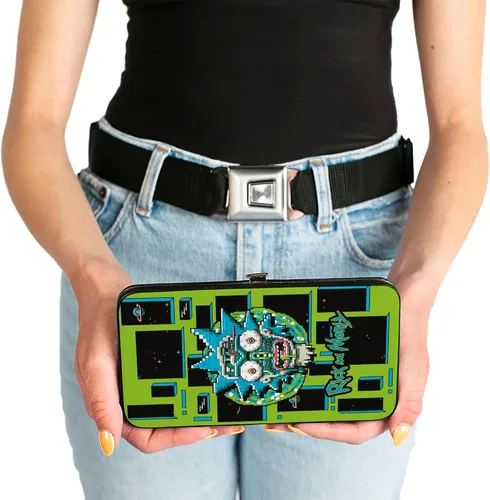 Vista 3 de Buckle-Down Billetera con bisagras para mujer, Rick and Morty, 7" x 4", Rick y Morty, Buckle-down Billetera con bisagra - Rick y Morty