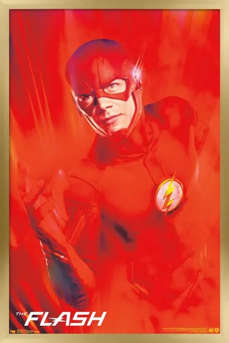 Vista 14 de Trends International DC Comics TV - The Flash - Póster de pared de arte clave, 14.725 x 22.375 pulgadas, versión enmarcada de madera de granero