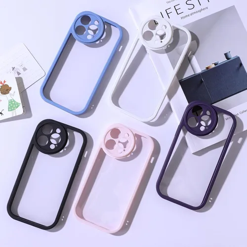 Vista 6 de Funda diseñada para iPhone 14 Pro Max con protección completa de la cámara, bonita forma de marco de borde redondeado con diseño elegante, funda
