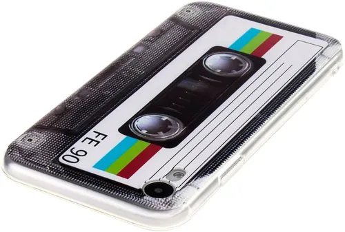 Vista 5 de FAteam - Carcasa trasera suave resistente con acabado mate, con TPU suave, carcasa de cinta de casete retro compatible con iPhone XR