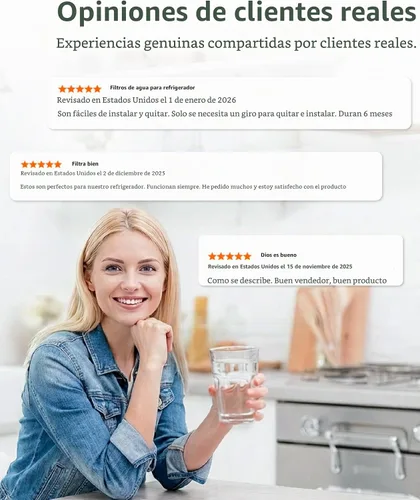Vista 9 de Overbest UKF8001 Reemplazo para cada filtro de refrigerador Drop 4, paquete de 3
