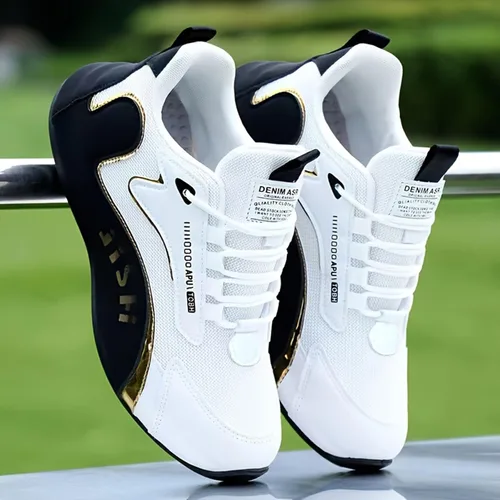 Vista 2 de GOXIANG Zapatos de correr para hombre, zapatos de baloncesto cómodos y a la moda, zapatos de golf, zapatos de tenis, zapatos para caminar