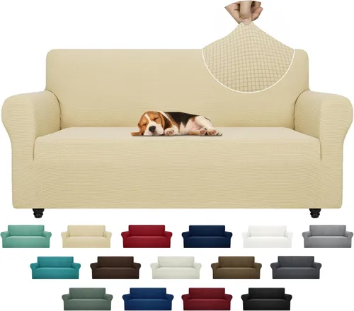 Vista 88 de ZNSAYOTX Funda súper elástica para silla (30"-47"), nuevas fundas de silla a rayas para sala de estar, aptas para perros y mascotas, protector