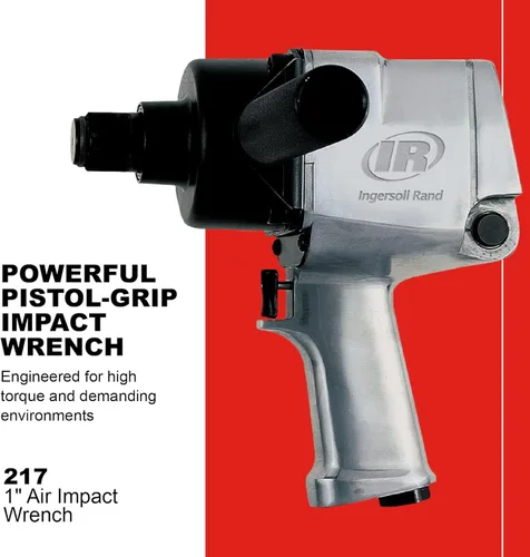 Vista 2 de Ingersoll Rand Llave de impacto neumática 271 de 1 pulgada, par máximo de 1100 pies-libras, súper resistente, empuñadura de pistola