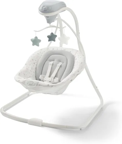 Vista 8 de Graco Simple Sway - Columpio para bebé, balanceo de lado a lado, columpio infantil con 6 velocidades, vibración, Abbington