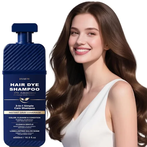 Vista 9 de Champú negro 3 en 1, champú de color instantáneo para una cobertura