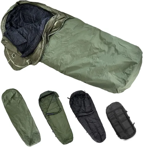 Vista 8 de MT Sistema de sacos de dormir modulares militares del ejército, múltiples capas con cubierta Bivy para todas las estaciones, bosque/multicámara