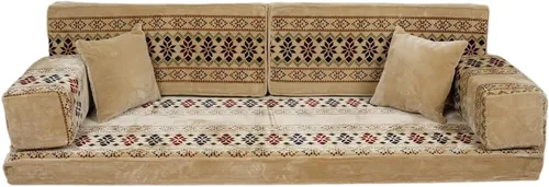 Vista 20 de arabicsofa Asiento modular diwan blanco - Juego de sofá árabe Jalsa con cojines, sofá de salón hecho a mano para sala de estar