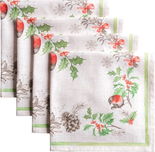 Vista 12 de Maison d' Hermine Juego de 4 servilletas de tela 100% algodón, suaves y duraderas, servilletas cuadradas reutilizables para uso diario, lavables