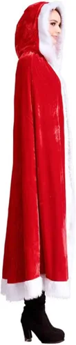 Vista 3 de NOLITOY Hooded Cape Adult Costumes Hooded Cloak Kids Cape Kids Costumes Kids Santa Costume Clothing Child