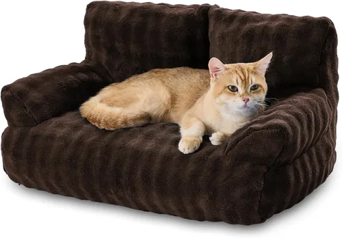 Vista 12 de Sofá cama para gatos, bonito sofá para mascotas para gatos de Púrpura (Dusty Purple)