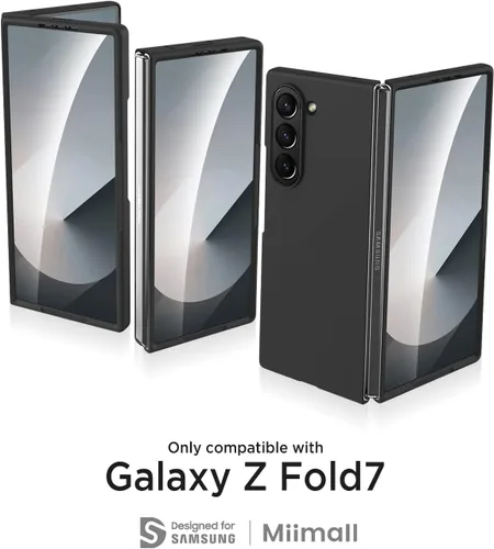 Vista 2 de Miimall Funda para Samsung Galaxy Z Fold 7 con protector de pantalla, funda delgada de grado militar para Galaxy Z Fold 7 antihuellas, a prueba