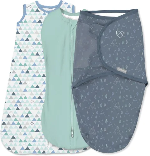 Vista 19 de SwaddleMe - Manta original para bebé, talla S/M, de 0 a 3 meses, paquete de 5 (diseño de amapolas bonitas)