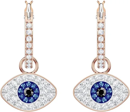 Vista 2 de Joyas simbólicas de cristal de mal de ojo, Plata de ley, cristal