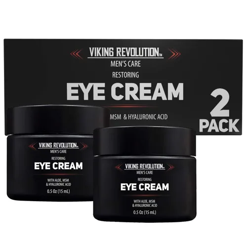 Vista 3 de Viking Revolution Crema natural para ojos para hombres, antienvejecimiento, ojeras, tratamiento debajo de los ojos, crema hidratante para los ojos