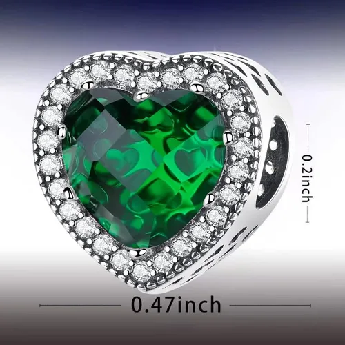 Vista 3 de LongLuck Dije de ojo de cristal para pulsera Pandora, dije de plata de ley 925 con circonitas cúbicas para mujer, Plata esterlina, cristal