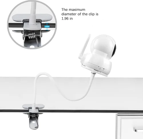 Vista 3 de Soporte de abrazadera flexible para cámara de bebé VTech VM923 y VM924 Video Baby Monitor