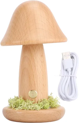 Vista 5 de YWBL-WH Lámpara de hongo regulable sin pasos recargable con 3 temperatura de color sin cuerda giratoria superior LED lámpara de escritorio