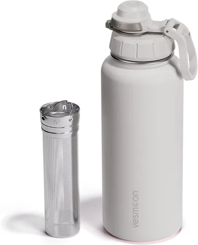 Vista 14 de Vesmoon Vessence Botella de infusión de té de acero inoxidable de 24 oz para té de hojas sueltas, agua, hierbas, frutas - Botella aislada de triple