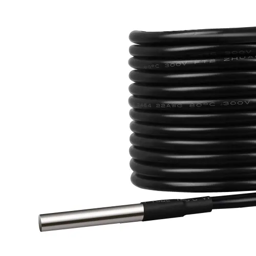 Vista 3 de Sensor de temperatura de batería Renogy para controladores de carga solar Renogy, 118×0.03×0.03 pulgadas, Compatible con controladores de carga