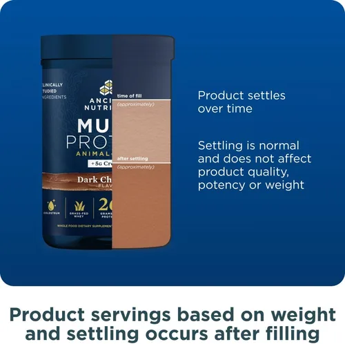 Vista 8 de Ancient Nutrition Multi Proteína + Creatina, Caldo de Huesos, Suero, Choc
