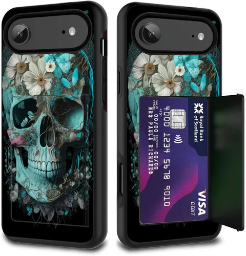 Vista 27 de Funda para tarjetas de crédito, doble capa híbrida a prueba de golpes, protección contra caídas con función atril para iPhone 17 de 6.3 pulgadas