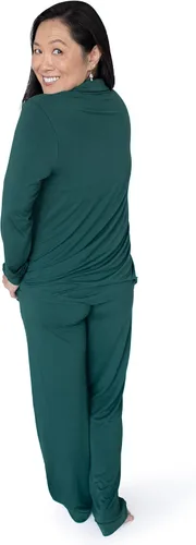 Vista 4 de Kindred Bravely Clea Bamboo Classic - Conjunto de pijama de manga larga para maternidad y lactancia