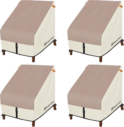 Vista 21 de Porch Shield Fundas para Sillas de Patio - Funda Impermeable para Silla de Salón Exterior de Asiento Profundo para Césped - 28 pulgadas de ancho x