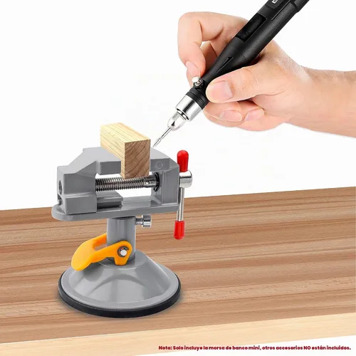 Vista 6 de Yakamoz Mini Tornillo de Banco 360 Grados Abrazadera de Succión Tornillo de Mesa Pequeña Abrazadera de Banco para Trabajos en Joyería, Manualidades